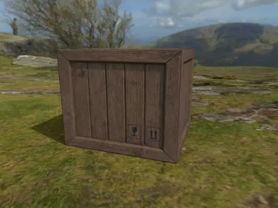 Wooden Cargo Crates Low-poly 3D model