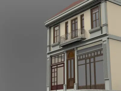 Old Istanbul City Building 012 3D model