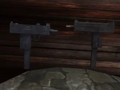 GUN MAC 10 Low-poly 3D model