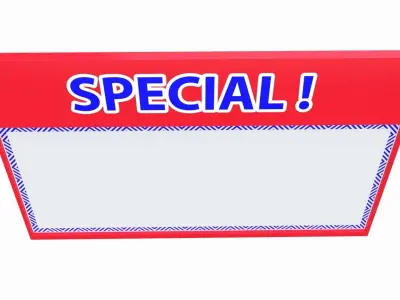 Store special sign card 3D model