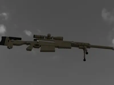 KSr50 sniper rifle 3D model