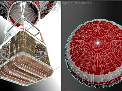 balloon high-poly textured 3D model