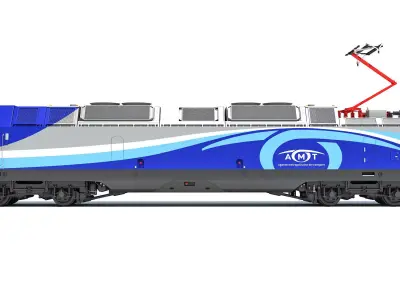 Exo ALP-45DP Locomotive Train 3D model