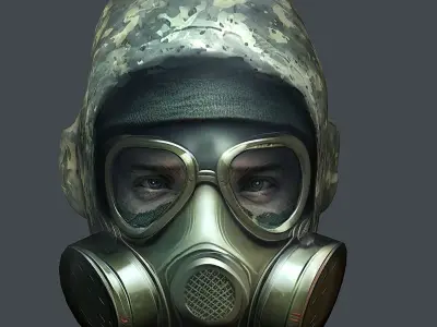 Helmet 3d model military combat Military scifi helmet  Low-poly 3D model get