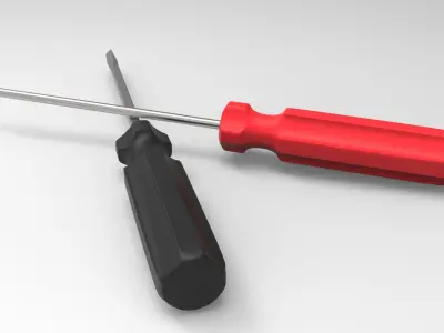 Screwdrivers two Low-poly 3D model purchase