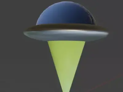 Ufo with ray 3D model