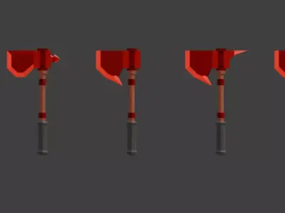 Fantasy Low-Poly Axes Pack by LapizWCG Low-poly 3D model