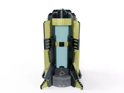 Sci-Fi Shield Generator Low-poly 3D model