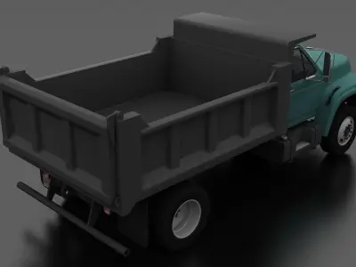 F-Series F-700 Dump Truck 1995 Low-poly 3D model
