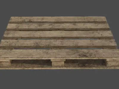 Old pallete 01 Low-poly 3D model