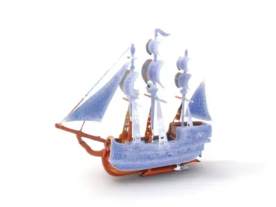Grand Pirate Ship model pack Low-poly 3D model