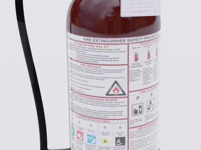 fire extinguisher 3D model 4
