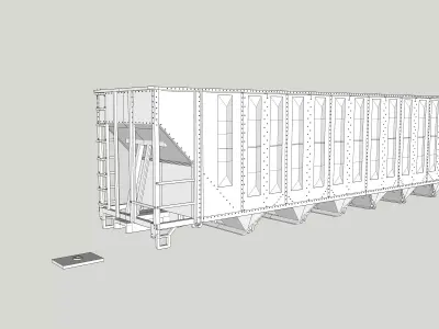 57ft Woodchip Hopper Greenville HO 3D print model
