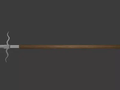 Ji Dragon Whiskers  Low Poly Chinese Polearm Low-poly 3D model