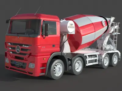 Mercedes Actros 4140 Mixer 3D model