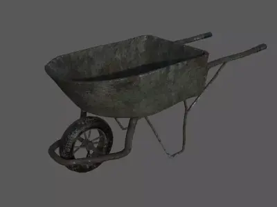 Aging coal trolley Low-poly 3D model