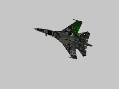 Detailed Modern Fighter Jet 3D Model Low-poly 3D model