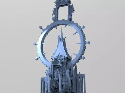 Olympus mountain Temple 3D model