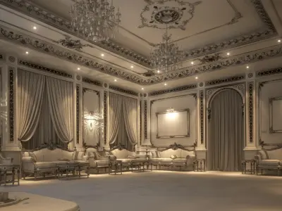 Luxurious VIP Living 3D model