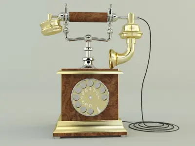 Antique telephone 3D model get