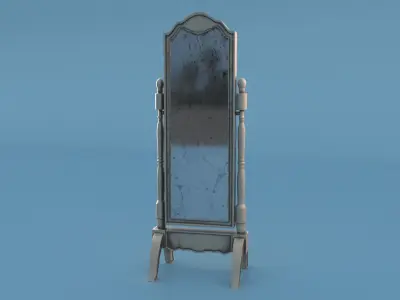 antique mirror  Low-poly 3D model