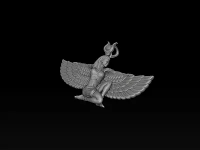 Isis Egyptian Goddess Pendant v7 3D print model