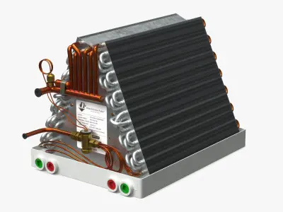 ADP HVAC Evaporator Coil Assembly Multicolor 3D model