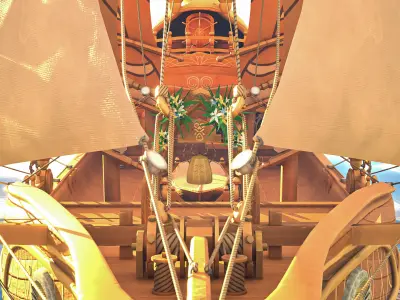 Ship of Numenor - The Rings Of Power Low-poly 3D model