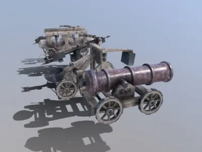 Medieval Siege Pack Low-poly 3D model
