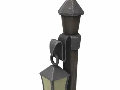 old lamp post 01  3D model