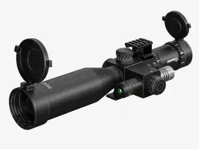 Optical Scope Low-poly 3D model