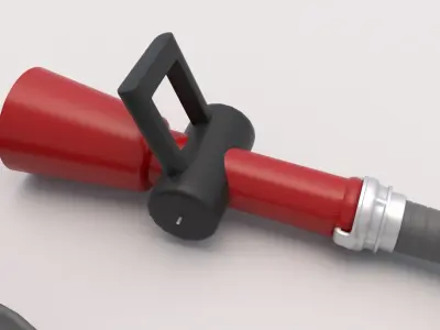 Fire Hose Nozzle 01 Low-poly 3D model