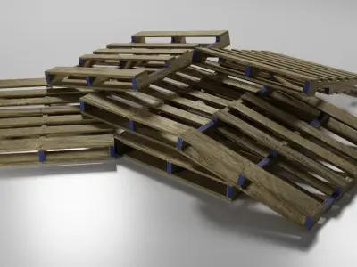 Wood Pallet Free low-poly 3D model purchase