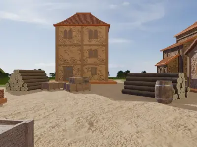 Ancient Mountain Village 3D model purchase
