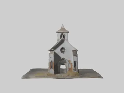 Abandoned church model Low-poly 3D model