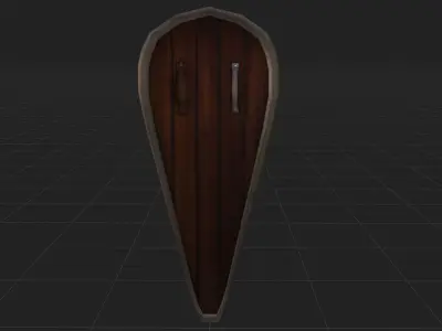 Long Shield Low-poly 3D model