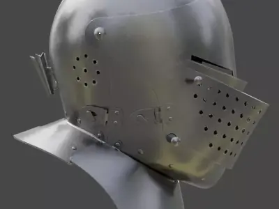Armet Close Helmet 3D model