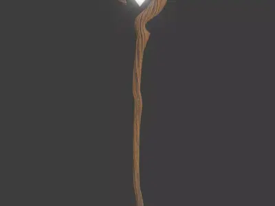 Fantasy Staff Low-poly 3D model get