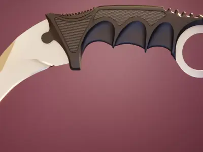 karambit knife - PBR Low-poly 3D model