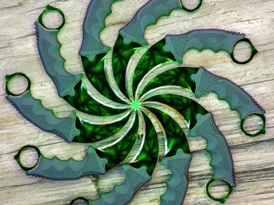 Karambit knife CS GO SKINS Low-poly 3D model