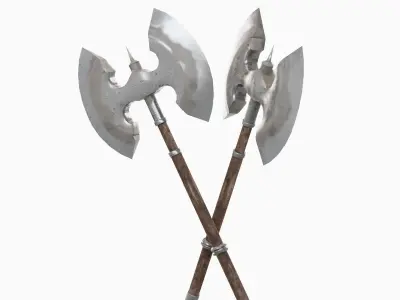 Fantasy Medieval Axe 02 Low-poly 3D model