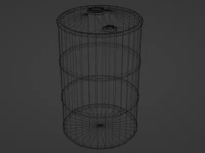 Old Rusty Oil Barrel Game Ready Low-poly 3D model