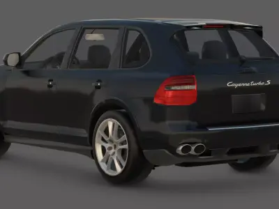 2009 Porsche Cayenne Turbo S 3D Model  The Best SUV  Low-poly 3D model