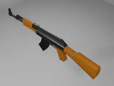 AKM Gun Free low-poly 3D model