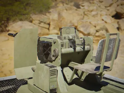 Heavy infiltrated - Anti Tank Machine Gun Low-poly 3D model