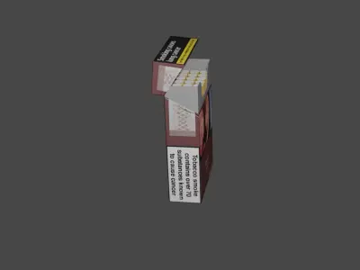 Pack of cigarettes 3D model