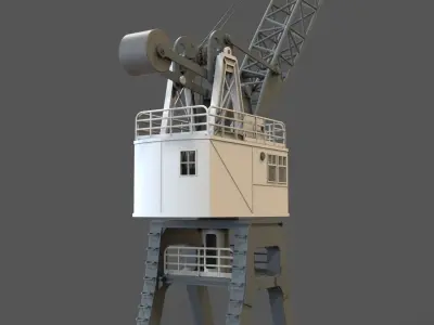 Old dock crane 3D print model
