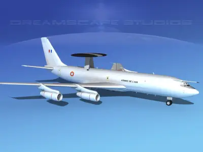 Boeing E-3B  French Air Force 3D model