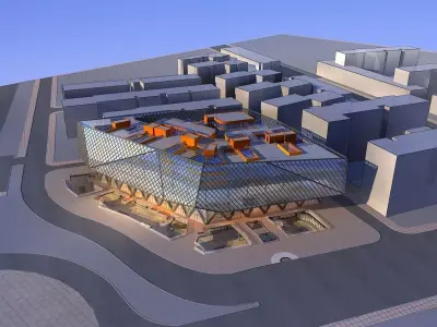 Commercial Building 3D model 77