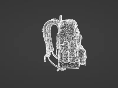 Post-Apocalyptic Survival Backpack 3D model